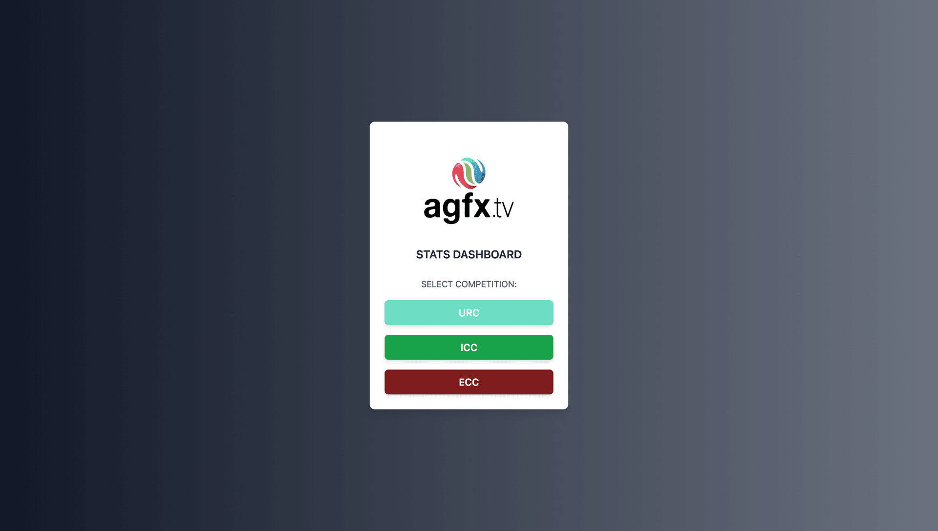 AGFX.tv landing page screenshot